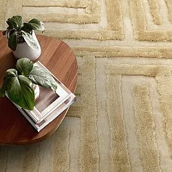 Koberce s dlhým vlasom - Karbala (krémová/bežová)