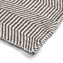 Vlnený koberec - Larkana (hnedá/biela)