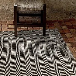 Vlnený koberec - Larkana (béžová/čierna)