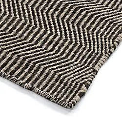 Vlnený koberec - Larkana (béžová/čierna)