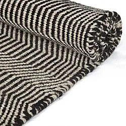 Vlnený koberec - Larkana (béžová/čierna)