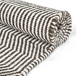 Vlnený koberec - Larkana (hnedá/biela)