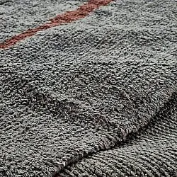 Kolo koberce - Leora Natural Cotton Shaggy (čierna/hnedá)