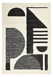 Koberec s chlpmi - Hnedý (čierny/biely)