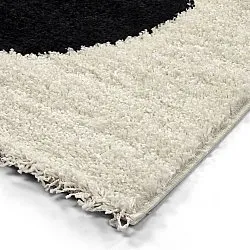 Koberec s chlpmi - Hnedý (čierny/biely)