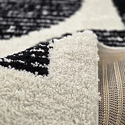 Koberec s chlpmi - Hnedý (čierny/biely)