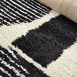 Koberec s chlpmi - Hnedý (čierny/biely)