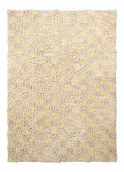 Ryamattor - Methoni Check Cotton Shaggy (creme/ljusgul)