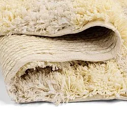 Ryamattor - Methoni Check Cotton Shaggy (creme/ljusgul)