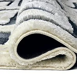 Koberce s dlhým vlasom - Palmyra (biela/námornícka modrá)