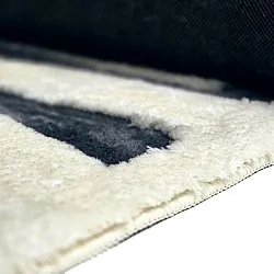 Koberce s dlhým vlasom - Palmyra (biela/námornícka modrá)