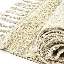 Koberce s dlhým vlasom - Rani Natural Cotton Shaggy (béžová)