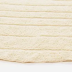 Kolo koberce - Rani Natural Cotton Shaggy (béžová)