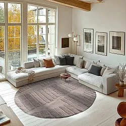 Kolo koberce - Rani Natural Cotton Shaggy (taupe)