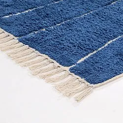 Koberce s dlhým vlasom - Sivia Natural Cotton Shaggy (modrá)