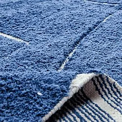 Koberce s dlhým vlasom - Sivia Natural Cotton Shaggy (modrá)