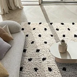 Ryamattor - Soria Natural Cotton Shaggy (offwhite/svart)