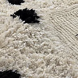 Ryamattor - Soria Natural Cotton Shaggy (offwhite/svart)