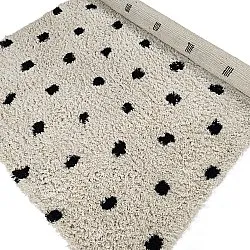 Ryamattor - Soria Natural Cotton Shaggy (offwhite/svart)