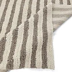 Ryamattor - Thira Stripe Cotton Shaggy (creme/taupe)