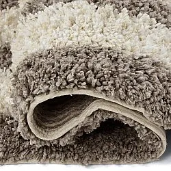 Ryamattor - Thira Stripe Cotton Shaggy (creme/taupe)