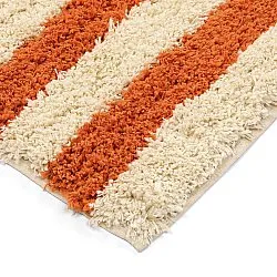 Ryamattor - Thira Stripe Cotton Shaggy (ljusgul/ljusorange)