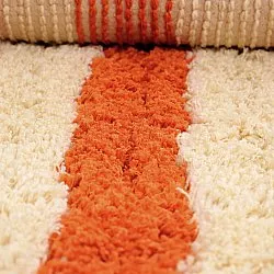 Ryamattor - Thira Stripe Cotton Shaggy (ljusgul/ljusorange)