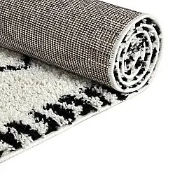Koberce s vlasom - Tiznit (biela/čierna)