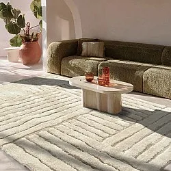 Koberce s dlhým vlasom - Tyros (béžová/krémová)