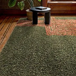 Koberce s vlasom - Zagora (zelená/oranžová)