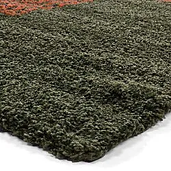 Koberce s vlasom - Zagora (zelená/oranžová)