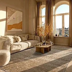 Koberec s chlupatým povrchem - Zoe (béžový)