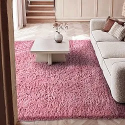 Ryamattor - Combarro Solid Cotton Shaggy (ljusrosa)