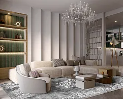 Koberec Wilton - Santi (tmavošedá/biela)