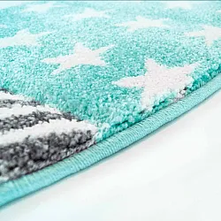 Detská rohož - Bueno Night Stars Rund (tyrkysová)