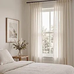 Gardiner 2-Pack - Bomullsgardin Selena (beige)