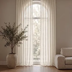 Gardiner 2-Pack - Bomullsgardin Selena (beige)
