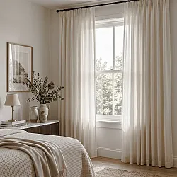 Gardiner 2-Pack - Bomullsgardin Selena (cream)