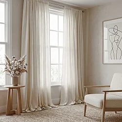 Gardiner 2-Pack - Bomullsgardin Selena (cream)