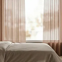 Gardiner 2-Pack - Bomullsgardin Selena (mörkbrun)