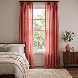 Gardiner 2-Pack - Bomullsgardin Selena (terrakotta)