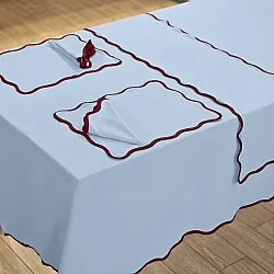 Textilné obrúsky - súprava 4 Yrsa (modrá)