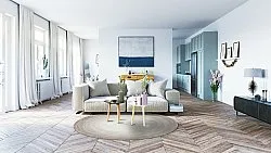 Kruhový koberec - Shade (béžová/sivá)