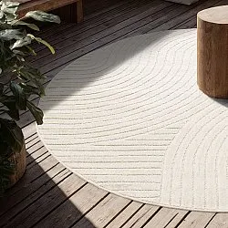 Kruhový koberec - Devon (krémový)