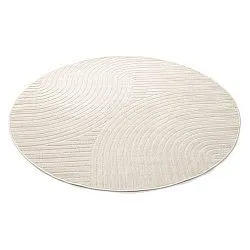Kruhový koberec - Devon (krémový)