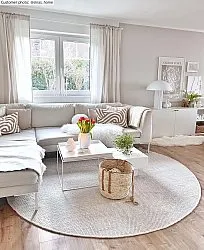 Kruhový koberec - Otago (biely)