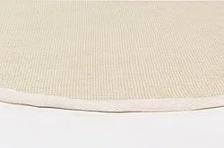 Kruhový koberec (sisal) - Agave (prírodná biela)