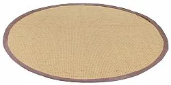 Kruhový koberec (sisal) - Agave (prírodná/hnedá)