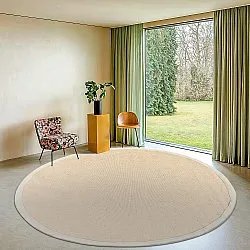 Kruhový koberec (sisal) - Agave (béžová/sivá)