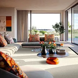 Sisalový koberec - Agave (čierny/offwhite)